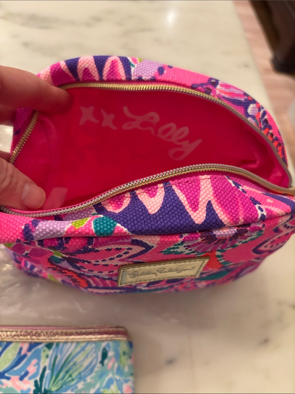 Lilly Pulitzer Makeup Cosmetic Case Pouches set of 3 - Picture 6 of 7